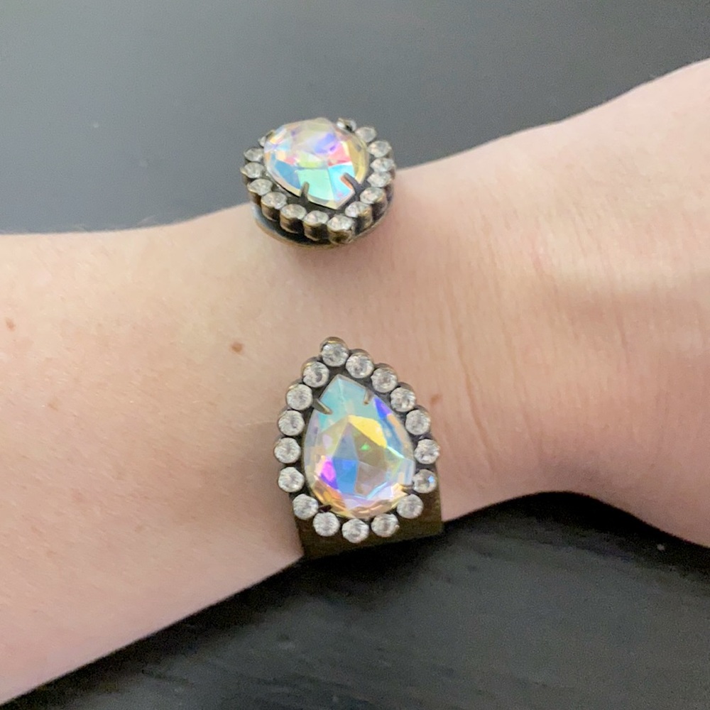 Loren Hope Large Sara Cuff in Crystal